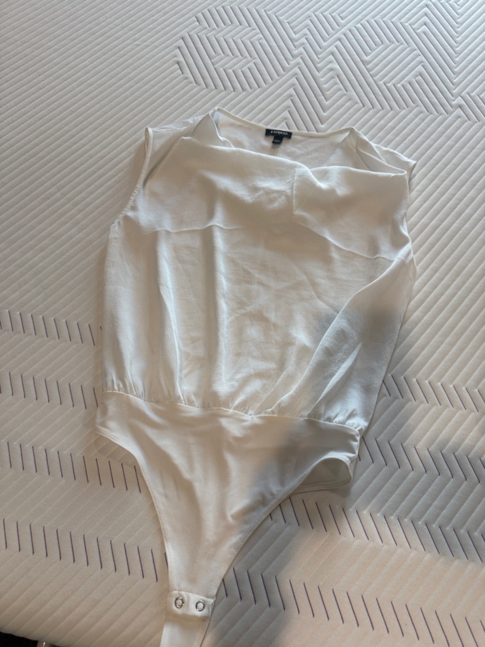 White Sleeveless Bodysuit - Express